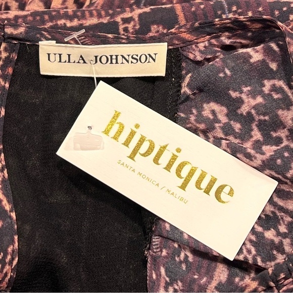 NWT Ulla Johnson Aicha Ikat Silk Chiffon Mini Dress Sz-8 - Picture 8 of 11